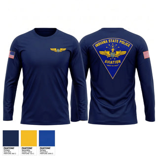 Long Sleeve Performance Shirt, Indiana State Police Aviation Unit, Police, Teamtime, Team time, sublimation, custom sports apparel, team uniforms, spirit wear, spiritwear, sports uniforms, custom shirts, team store, custom team store, fundraiser sports, apparel fundraiser
