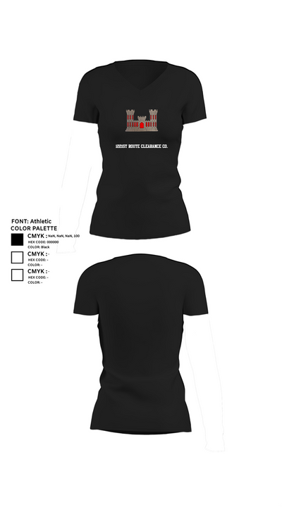 1221st Route Clearance Co. 10953211 Women's Short Sleeve V-neck Shirt - 23