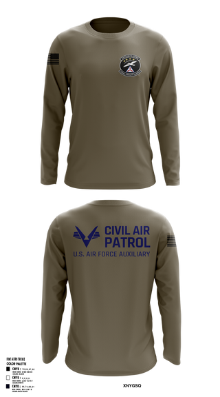 Long Sleeve Performance Shirt, VFW Post 8191Patrick Composite Squadron, Air Force, Teamtime, Team time, sublimation, custom sports apparel, team uniforms, spirit wear, spiritwear, sports uniforms, custom shirts, team store, custom team store, fundraiser sports, apparel fundraiser