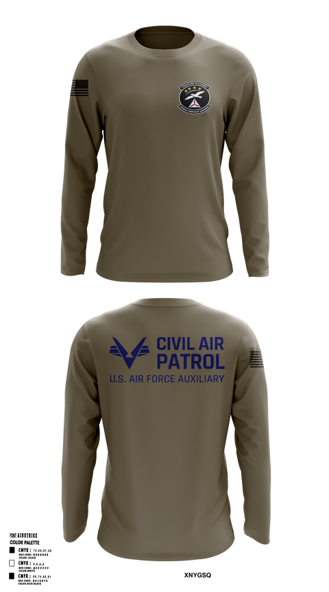 Long Sleeve Performance Shirt, VFW Post 8191Patrick Composite Squadron, Air Force, Teamtime, Team time, sublimation, custom sports apparel, team uniforms, spirit wear, spiritwear, sports uniforms, custom shirts, team store, custom team store, fundraiser sports, apparel fundraiser