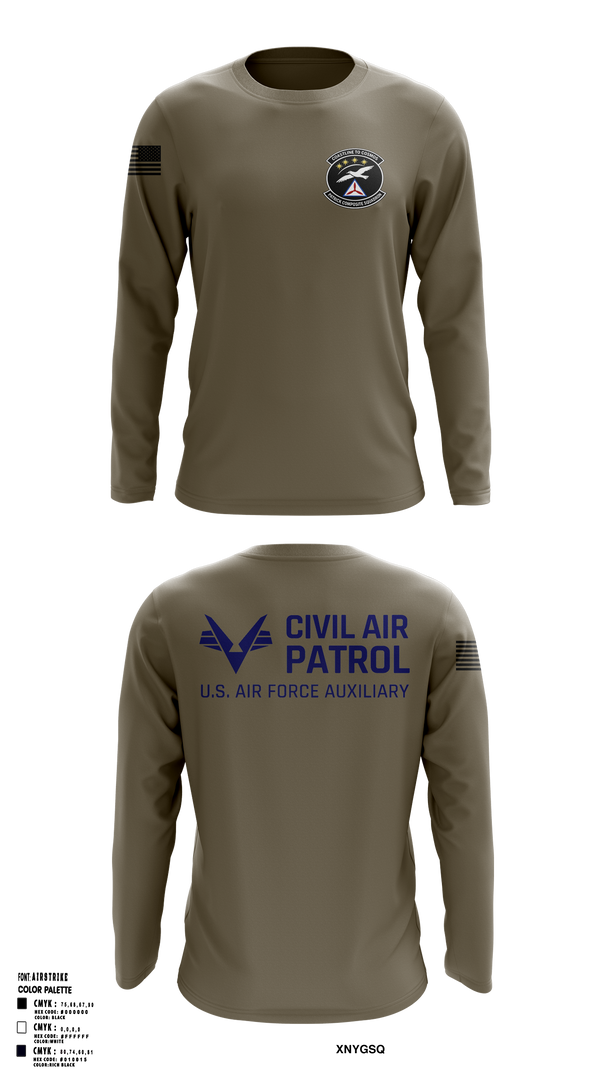Long Sleeve Performance Shirt, VFW Post 8191Patrick Composite Squadron, Air Force, Teamtime, Team time, sublimation, custom sports apparel, team uniforms, spirit wear, spiritwear, sports uniforms, custom shirts, team store, custom team store, fundraiser sports, apparel fundraiser