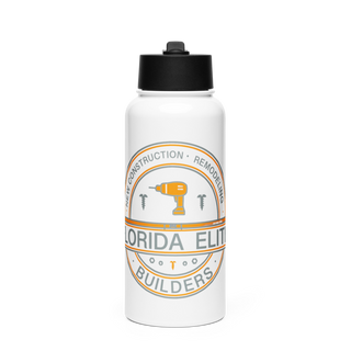 Florida Elite Builders 43612158 Stainless Steel Water Bottle with a Straw Lid