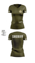 SHERIFF 91932219 Women's Short Sleeve V-neck Shirt - 10