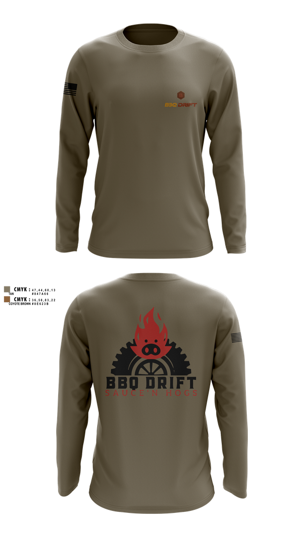 Long Sleeve Performance Shirt, BBQ Drift, , Teamtime, Team time, sublimation, custom sports apparel, team uniforms, spirit wear, spiritwear, sports uniforms, custom shirts, team store, custom team store, fundraiser sports, apparel fundraiser