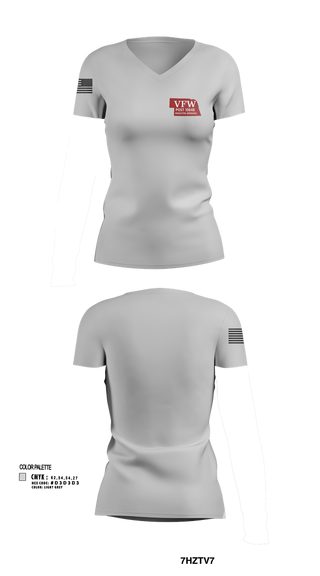 Womens Short Sleeve Vneck Shirt, VFW Post 10648, , Teamtime, Team time, sublimation, custom sports apparel, team uniforms, spirit wear, spiritwear, sports uniforms, custom shirts, team store, custom team store, fundraiser sports, apparel fundraiser