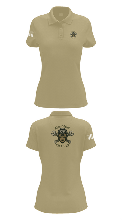 87th CEC-A FMT PLT 27162663 Women's Short Sleeve Performance Polo  - 95