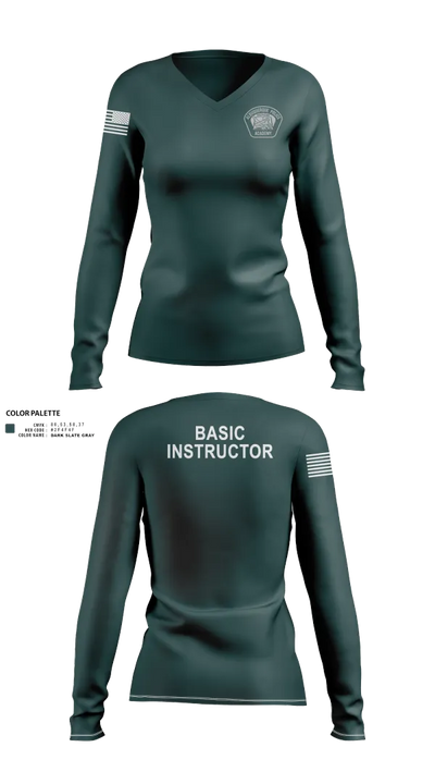 Academy- Basic Unit Women's Long Sleeve V-neck Shirt - 41