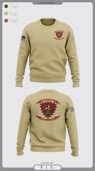 3d Combat Engineer Battalion 88033751 Crew Neck Sweatshirt - 2