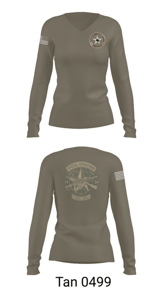 Womens Long Sleeve Vneck Shirt, SOD, Police, Teamtime, Team time, sublimation, custom sports apparel, team uniforms, spirit wear, spiritwear, sports uniforms, custom shirts, team store, custom team store, fundraiser sports, apparel fundraiser