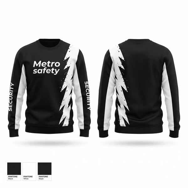Crew Neck Sweatshirt, Metro safety, , Teamtime, Team time, sublimation, custom sports apparel, team uniforms, spirit wear, spiritwear, sports uniforms, custom shirts, team store, custom team store, fundraiser sports, apparel fundraiser
