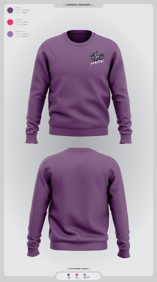 Crew Neck Sweatshirt, West texas Havoc, Baseball, Teamtime, Team time, sublimation, custom sports apparel, team uniforms, spirit wear, spiritwear, sports uniforms, custom shirts, team store, custom team store, fundraiser sports, apparel fundraiser