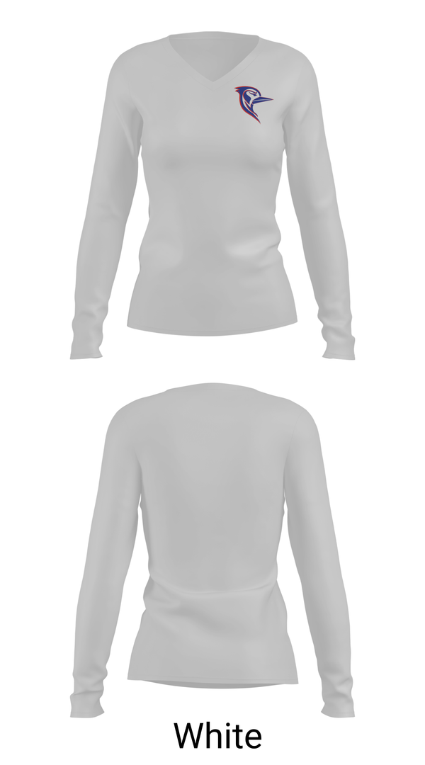 Womens Long Sleeve Vneck Shirt, Holbrook High School Cheer, Cheer, Teamtime, Team time, sublimation, custom sports apparel, team uniforms, spirit wear, spiritwear, sports uniforms, custom shirts, team store, custom team store, fundraiser sports, apparel fundraiser