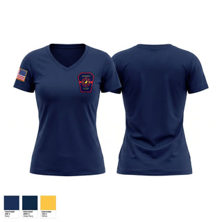 Womens Short Sleeve Vneck Shirt, J.B.-Nimitz Volunteer Fire Department, Fire Department, Teamtime, Team time, sublimation, custom sports apparel, team uniforms, spirit wear, spiritwear, sports uniforms, custom shirts, team store, custom team store, fundraiser sports, apparel fundraiser