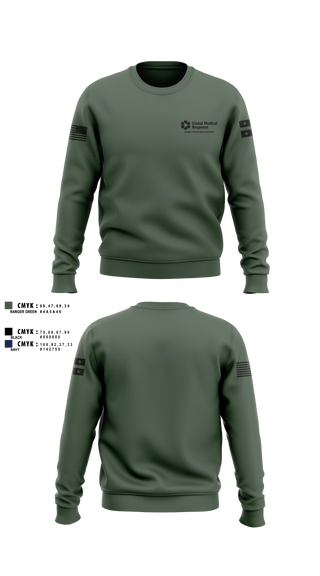 Crew Neck Sweatshirt, GMR Georgia Honor Guard, EMS/EMT, Teamtime, Team time, sublimation, custom sports apparel, team uniforms, spirit wear, spiritwear, sports uniforms, custom shirts, team store, custom team store, fundraiser sports, apparel fundraiser