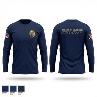 Long Sleeve Performance Shirt, Strafford Police Department, Police, Teamtime, Team time, sublimation, custom sports apparel, team uniforms, spirit wear, spiritwear, sports uniforms, custom shirts, team store, custom team store, fundraiser sports, apparel fundraiser