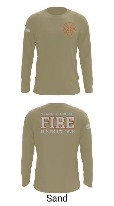 Orange County Rural District 1 Fire Department 66539276 Long Sleeve Performance Shirt 86