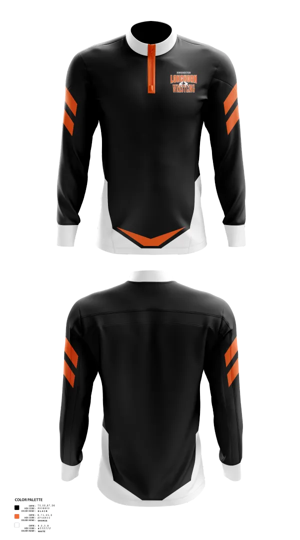 Quarter Zip Jacket, Dorchester Longhorn Wrestling, Wrestling, Teamtime, Team time, sublimation, custom sports apparel, team uniforms, spirit wear, spiritwear, sports uniforms, custom shirts, team store, custom team store, fundraiser sports, apparel fundraiser