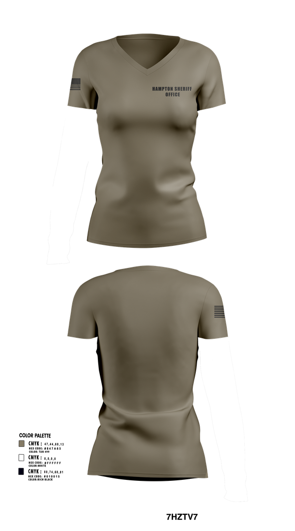 Womens Short Sleeve Vneck Shirt, Hampton sheriff office, , Teamtime, Team time, sublimation, custom sports apparel, team uniforms, spirit wear, spiritwear, sports uniforms, custom shirts, team store, custom team store, fundraiser sports, apparel fundraiser