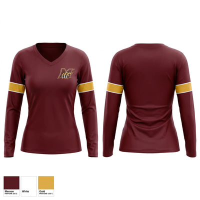 Monroe Talons Women's Long Sleeve V-neck Shirt - 1