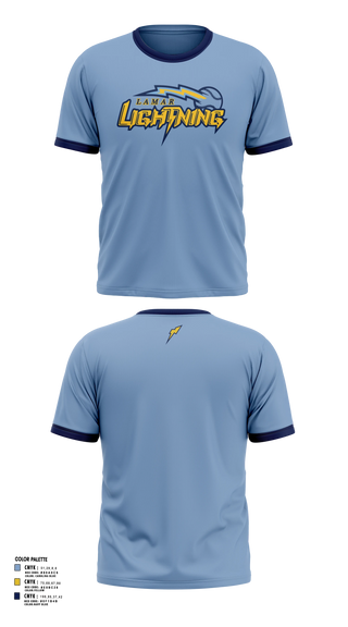 Short Sleeve Performance Shirt, Lamar Lightening, Baseball, Teamtime, Team time, sublimation, custom sports apparel, team uniforms, spirit wear, spiritwear, sports uniforms, custom shirts, team store, custom team store, fundraiser sports, apparel fundraiser