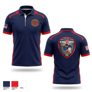 Short Sleeve Performance Polo, Anderson City Fire, Fire Department, Teamtime, Team time, sublimation, custom sports apparel, team uniforms, spirit wear, spiritwear, sports uniforms, custom shirts, team store, custom team store, fundraiser sports, apparel fundraiser