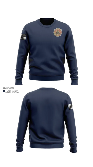 Crew Neck Sweatshirt, ECC, Fire Department, Teamtime, Team time, sublimation, custom sports apparel, team uniforms, spirit wear, spiritwear, sports uniforms, custom shirts, team store, custom team store, fundraiser sports, apparel fundraiser