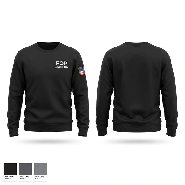 Crew Neck Sweatshirt, FOP Lodge 164, Police, Teamtime, Team time, sublimation, custom sports apparel, team uniforms, spirit wear, spiritwear, sports uniforms, custom shirts, team store, custom team store, fundraiser sports, apparel fundraiser