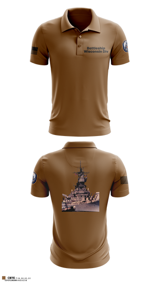 Short Sleeve Performance Polo, Battleship Wisconsin Div, Navy, Teamtime, Team time, sublimation, custom sports apparel, team uniforms, spirit wear, spiritwear, sports uniforms, custom shirts, team store, custom team store, fundraiser sports, apparel fundraiser