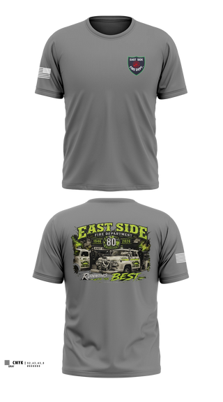 Old School Cotton Feel Shirt, East Side Fire Department (Belleville), Fire Department, Teamtime, Team time, sublimation, custom sports apparel, team uniforms, spirit wear, spiritwear, sports uniforms, custom shirts, team store, custom team store, fundraiser sports, apparel fundraiser