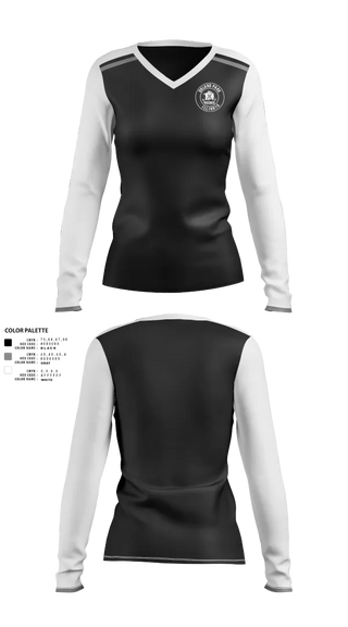 Womens Long Sleeve Vneck Shirt, VIKINGS, Ice Hockey, Teamtime, Team time, sublimation, custom sports apparel, team uniforms, spirit wear, spiritwear, sports uniforms, custom shirts, team store, custom team store, fundraiser sports, apparel fundraiser