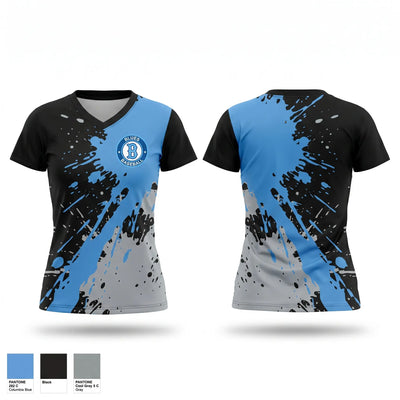 Blues Women's Short Sleeve V-neck Shirt - 1