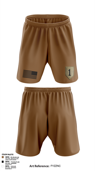 Athletic Shorts With Pockets, 1st infantry division, , Teamtime, Team time, sublimation, custom sports apparel, team uniforms, spirit wear, spiritwear, sports uniforms, custom shirts, team store, custom team store, fundraiser sports, apparel fundraiser