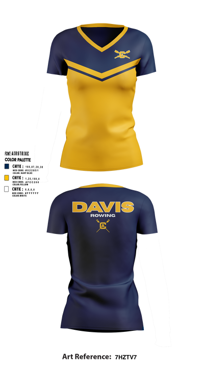 UCD Men’s Crew 43226103 Women's Short Sleeve V-neck Shirt - 5