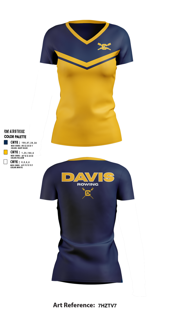 Womens Short Sleeve Vneck Shirt, UCD Men’s Crew, Spirit Store, Teamtime, Team time, sublimation, custom sports apparel, team uniforms, spirit wear, spiritwear, sports uniforms, custom shirts, team store, custom team store, fundraiser sports, apparel fundraiser