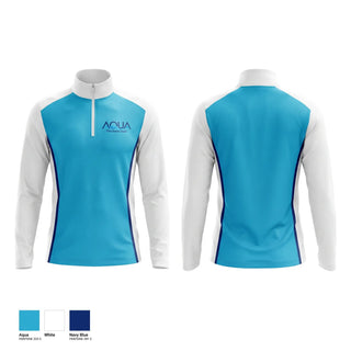 Quarter Zip Jacket, Aqua the Swim Team, Swimming, Teamtime, Team time, sublimation, custom sports apparel, team uniforms, spirit wear, spiritwear, sports uniforms, custom shirts, team store, custom team store, fundraiser sports, apparel fundraiser
