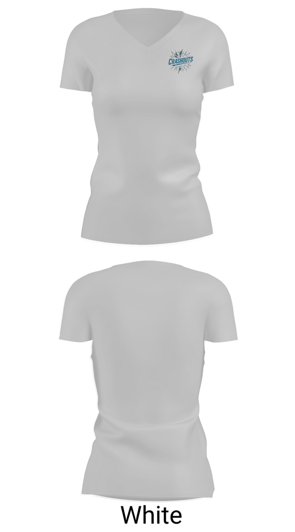 Womens Short Sleeve Vneck Shirt, CRASHOUTS, Baseball, Teamtime, Team time, sublimation, custom sports apparel, team uniforms, spirit wear, spiritwear, sports uniforms, custom shirts, team store, custom team store, fundraiser sports, apparel fundraiser