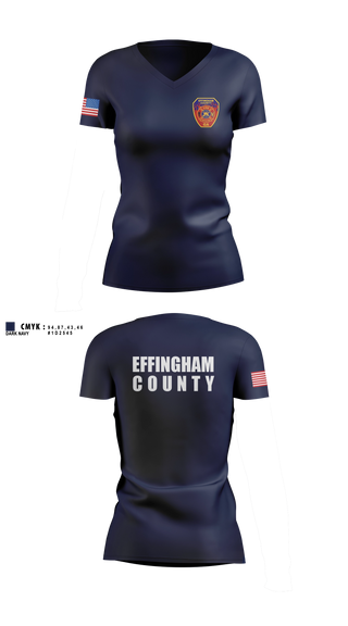 Womens Short Sleeve Vneck Shirt, ECFR, Fire Department, Teamtime, Team time, sublimation, custom sports apparel, team uniforms, spirit wear, spiritwear, sports uniforms, custom shirts, team store, custom team store, fundraiser sports, apparel fundraiser