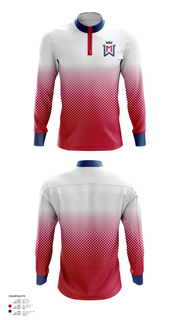 Quarter Zip Jacket, Watertown-Mayer Football, , Teamtime, Team time, sublimation, custom sports apparel, team uniforms, spirit wear, spiritwear, sports uniforms, custom shirts, team store, custom team store, fundraiser sports, apparel fundraiser