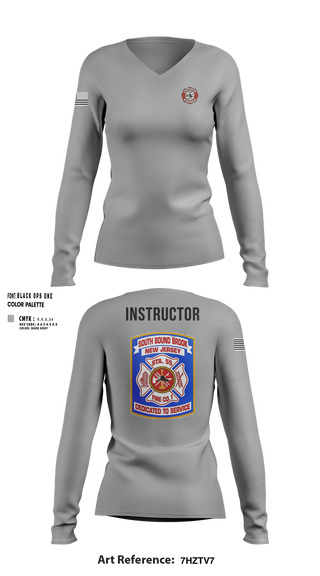 Womens Long Sleeve Vneck Shirt, South bound brook training division, , Teamtime, Team time, sublimation, custom sports apparel, team uniforms, spirit wear, spiritwear, sports uniforms, custom shirts, team store, custom team store, fundraiser sports, apparel fundraiser