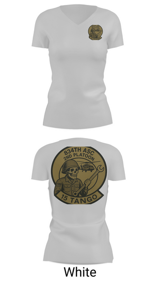 Womens Short Sleeve Vneck Shirt, B-Co 834th ASB, National Guard, Teamtime, Team time, sublimation, custom sports apparel, team uniforms, spirit wear, spiritwear, sports uniforms, custom shirts, team store, custom team store, fundraiser sports, apparel fundraiser
