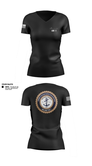 Womens Short Sleeve Vneck Shirt, 1099th TD, Army, Teamtime, Team time, sublimation, custom sports apparel, team uniforms, spirit wear, spiritwear, sports uniforms, custom shirts, team store, custom team store, fundraiser sports, apparel fundraiser