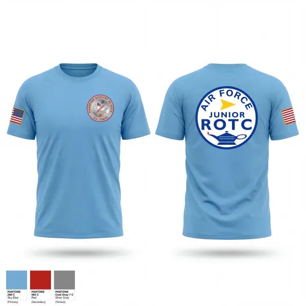 Old School Cotton Feel Shirt, Pinkerton Academy AFJROTC, Air Force, Teamtime, Team time, sublimation, custom sports apparel, team uniforms, spirit wear, spiritwear, sports uniforms, custom shirts, team store, custom team store, fundraiser sports, apparel fundraiser