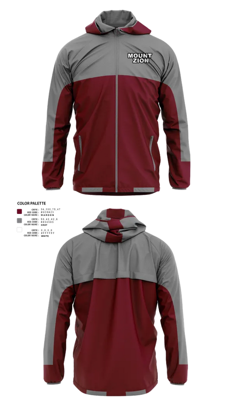 Windbreaker, Mount Zion, Men's Basketball, Teamtime, Team time, sublimation, custom sports apparel, team uniforms, spirit wear, spiritwear, sports uniforms, custom shirts, team store, custom team store, fundraiser sports, apparel fundraiser