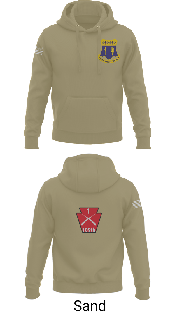 Hoodie, A co 1/109, National Guard, Teamtime, Team time, sublimation, custom sports apparel, team uniforms, spirit wear, spiritwear, sports uniforms, custom shirts, team store, custom team store, fundraiser sports, apparel fundraiser
