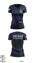 Dothan Fire Department  Women's Short Sleeve V-neck Shirt - 1