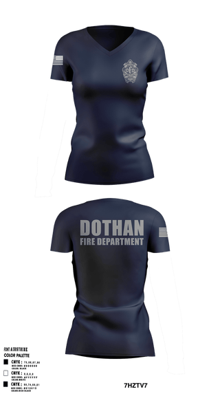 Womens Short Sleeve Vneck Shirt, Dothan Fire Department, Fire Department, Teamtime, Team time, sublimation, custom sports apparel, team uniforms, spirit wear, spiritwear, sports uniforms, custom shirts, team store, custom team store, fundraiser sports, apparel fundraiser