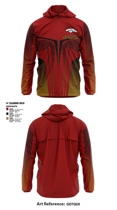 Bullitt East High School Band 45742333 Windbreaker - 1
