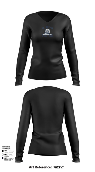 Womens Long Sleeve Vneck Shirt, R-S Central Hilltoppers Volleyball, Women's Volleyball, Teamtime, Team time, sublimation, custom sports apparel, team uniforms, spirit wear, spiritwear, sports uniforms, custom shirts, team store, custom team store, fundraiser sports, apparel fundraiser