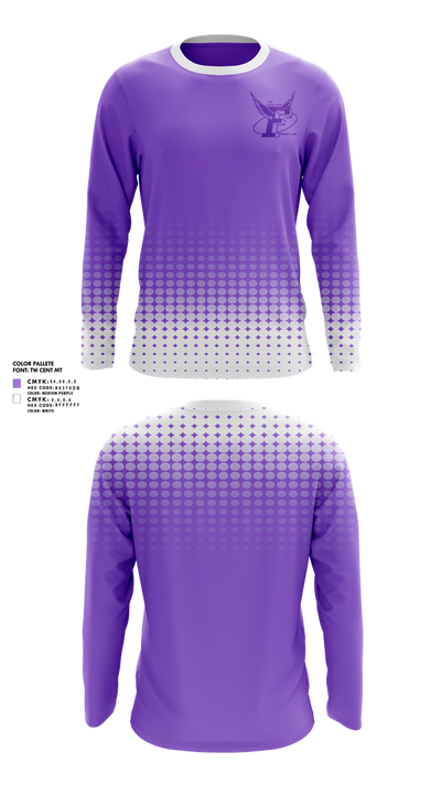 The Charlotte Flights 53419611 Long Sleeve Performance Shirt 3