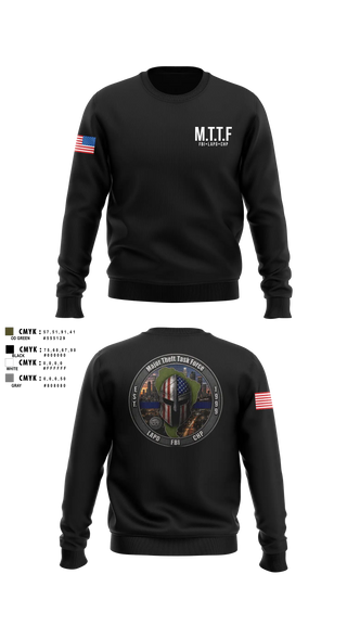 Crew Neck Sweatshirt, Major Theft Task Force, Police, Teamtime, Team time, sublimation, custom sports apparel, team uniforms, spirit wear, spiritwear, sports uniforms, custom shirts, team store, custom team store, fundraiser sports, apparel fundraiser